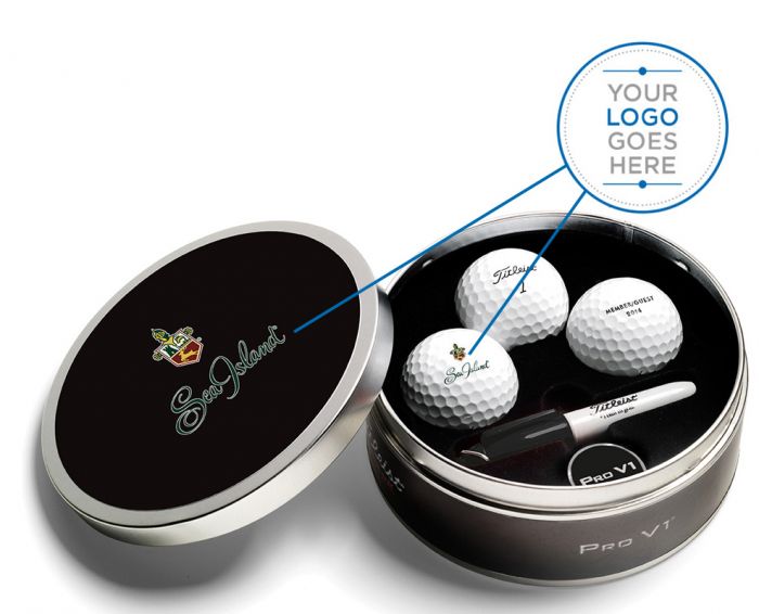 Leraren dag blad diep Titleist Pro V1 golfballen bedrukt met uw logo